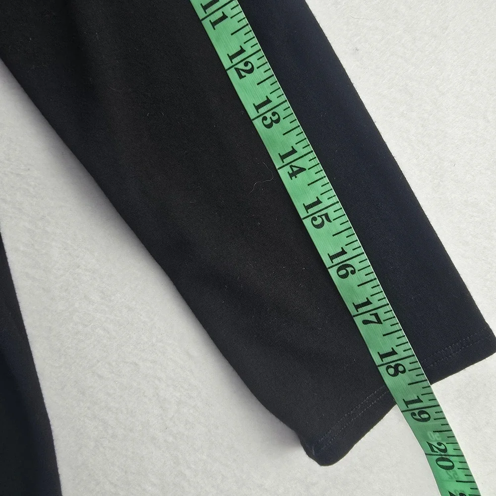 Eileen Fisher‎ 35P  Black Viscose Spandex V-Neck Long Sleeve Shift Dress Size M